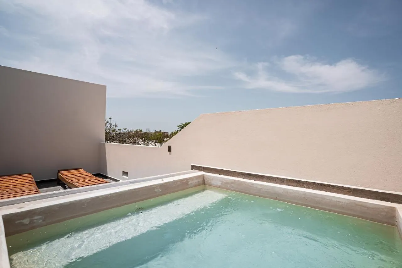 トゥルムCasai - Boho-Chic Penthouse With Private Pool In La Veletaアパートメント トゥルム