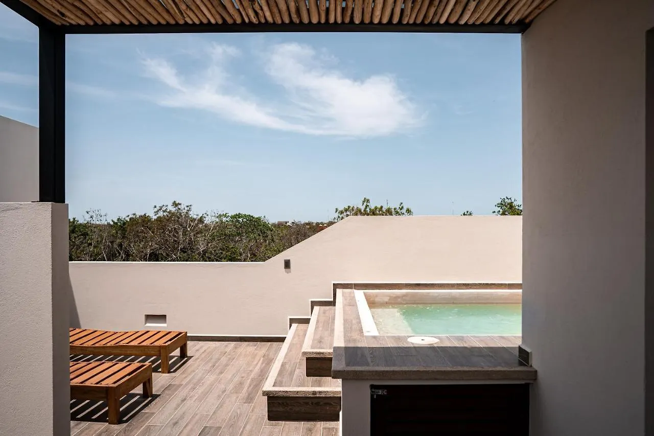 トゥルムCasai - Boho-Chic Penthouse With Private Pool In La Veletaアパートメント